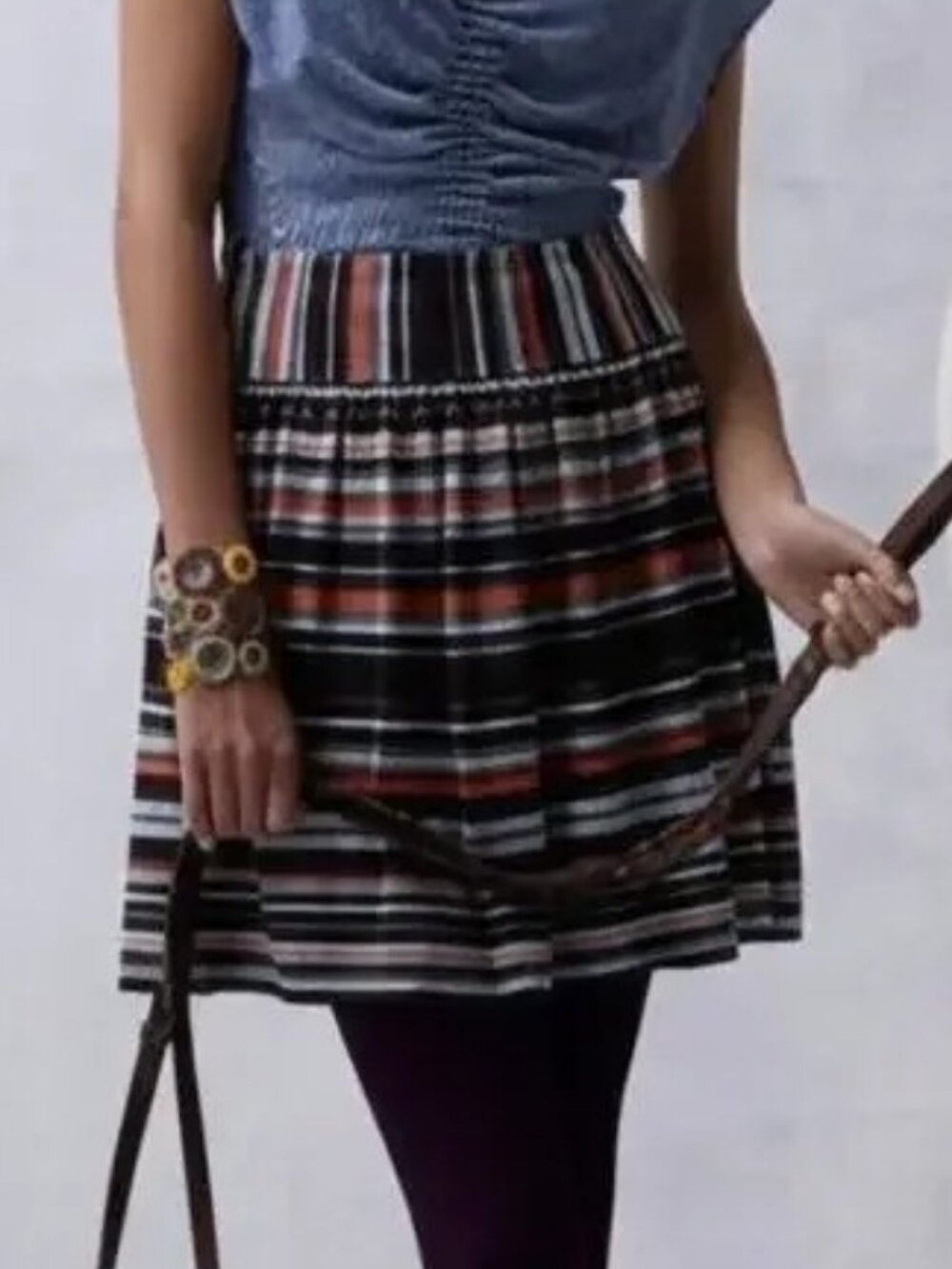 Anthropologie Sparrow Lima Lines Striped Sweater Skirt